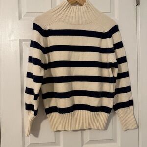 Petal and Pup Winston Knit Sweater Cream and Navy Blue XS NWOT